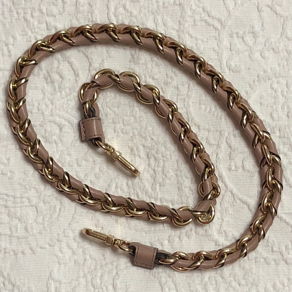 Michael Kors Logo Replacement Purse Strap Gold Tone Hardware Approx 36” Long